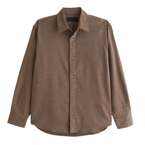 Nouvelle chemise à manches longues boutonnée décontractée et élégante pour l'automne, respirante, à séchage rapide, tissu brossé doux au toucher, coupe décontractée, col marin - Product Image 1
