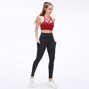 Women 2 Piece Seamless Yoga High Waist Full Length <b>Leggings</b> Crop Top Solid Stretch Fitness Workout Matching Outfit activewear - Product Image 4