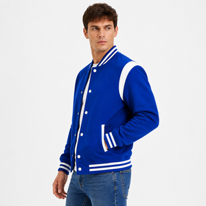 Timeless varsity jacket <b>crafted</b> with durable quality and soft comfort for fashionable layering and relaxed modern street styling - Product Image 4