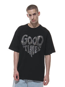 เสื้อยืดผู้ชายประดับเพชรเทียม ผ้าฝ้าย 100% กันยับ เป็นมิตรกับสิ่งแวดล้อม แห้งเร็ว สีและขนาดปรับแต่งได้ แฟชั่นแนวสตรีท - Product Image 4