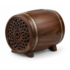 Haut-parleur Bluetooth artisanal en noyer, vente en gros |   Aqdus Saleem - Product Image 1