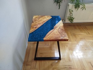 Handmade Modern Waterproof Foldable <b>Bamboo</b> and Resin Dining <b>Tables</b> with Custom Color for Home & Hotel Use Home Decor - Product Image 4