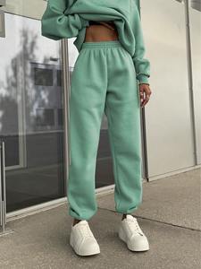 Custom Women's Fleece Tracksuit Set Quarter <b>Zip</b> Sweatshirt Jogger Pants Casual Lounge Wear Activewear OEM Supplier - Product Image 6