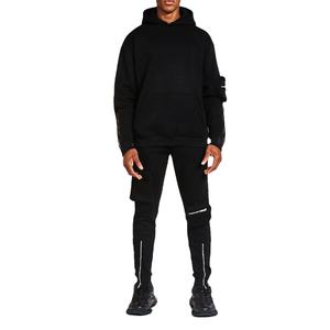Moda de los hombres de diseño personalizado High Street Casual Sports Boxy Fit Sudadera con capucha y pantalones de chándal conjuntos de chándal Loose Cargo Man Chándal - Product Image 1