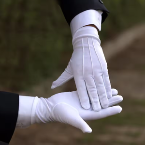ถุงมือผ้าฝ้ายสีขาวสำหรับผู้ชาย – ถุงมือสำหรับชุดยูนิฟอร์ม, ทักซิโด้, ทีมเกียรติยศ, ขบวนพาเหรด, การตรวจสอบ และคอสเพลย์ - Product Image 2