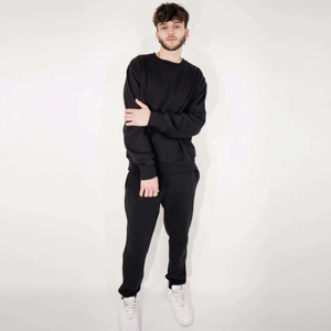 Ensemble sweat-shirt et pantalon de jogging en polaire uni pour homme et femme, ensemble sport deux pièces - Product Image 1