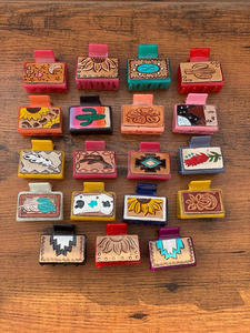 New Arrival Hot Selling Western Stylish Handmade Tooled Engraved Leather <b>Hair</b> <b>Claw</b> Clips Leather <b>Claw</b> <b>Hair</b> Accessories for Women - Product Image 2