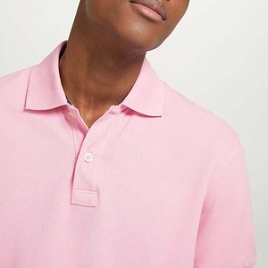 Novedades 2026, Camisetas para Hombre con Diseño de Logotipo de Marca Personalizado OEM, Color Sólido, Casual, de Algodón, Talla Grande, Rosa Claro, Tejido de Punto - Product Image 5