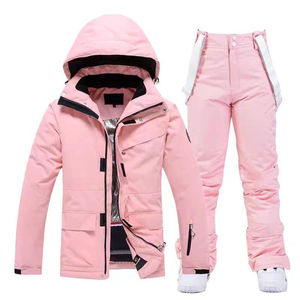 Women's Men's American Style Printed Snowboarding Jacket <b>Pant</b> Set Zipper Loose Fit Waterproof Breathable <b>Down</b>-Filled for Winter - Product Image 3