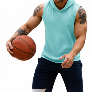 Sudadera sin Mangas de Algodón de Primera Calidad para Hombre, Sudadera Deportiva para Gimnasio y Entrenamiento, Proveedor de Marca Privada OEM ODM - Product Image 1
