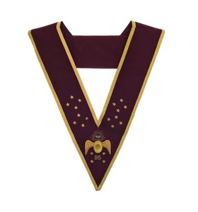 Ensemble de Regalia Maçonnique de Qualité Supérieure 95ème Degré Memphis Misraim, Broderie Bordeaux Faite à la Main, Durable, Faible MOQ, Service OEM 2026 - Product Image 3