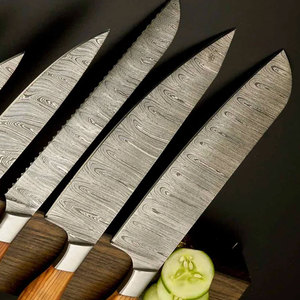 Ensemble de couteaux de cuisine élégants en acier Damas, finition soignée, performance professionnelle, couteaux de cuisine multi-usages pour la cuisine moderne - Product Image 6