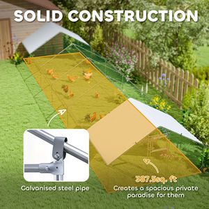 Grande Pollaio a Forma di Torre per Uso Esterno e in Giardino, con Copertura Impermeabile e Anti-UV, Dimensioni 39 X 10 X 6.4" - Product Image 6