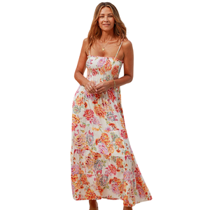 Vestido Largo Maxi para Mujer, Estampado Floral, Ropa de Moda - Product Image 4