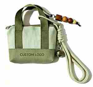 Mini sac fourre-tout en toile portable pour le quotidien, porte-clés, logo personnalisé, pendentif tendance pour clé de voiture, sac à main, sac à dos, cadeau souvenir - Product Image 1