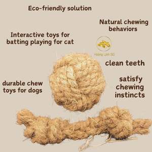 Hot <b>Product</b> Coconut Fiber Chew Rope Toy for <b>Pet</b>/coco Chew Ball/coco Chew Rope Made From Viet Nam HOANG LINH SG - Product Image 1
