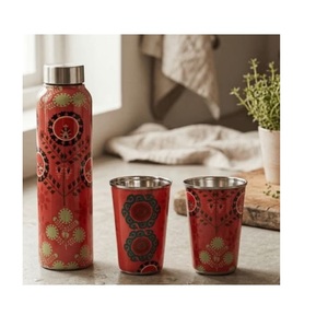 Top Trending Stylish Pure Printed <b>Design</b> Unique Copper Bottle Superior Quality Metal Copper Bottle Supply <b>By</b> India - Product Image 1