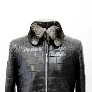 Custom Genuine Python Texture <b>Leather</b> <b>Jacket</b> Men Designer Fashion OEM ODM Manufacturer Sample Service Available Today - Product Image 1