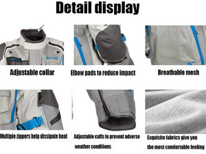 เสื้อแจ็คเก็ตหนังแกะแท้สำหรับผู้ชาย รุ่นพรีเมียม ทรงเข้ารูป สวมใส่สบาย เหมาะสำหรับขี่มอเตอร์ไซค์  แบบติดกระดุมด้านหน้า เป็นมิตรกับสิ่งแวดล้อม กันน้ำ - Product Image 2