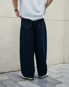 Pantalon long en jean pour homme, style Vietnam, coupe ballon, taille mi-haute, non extensible, formel, respirant, anti-boulochage, avec braguette zippée, pour l'automne - Product Image 2