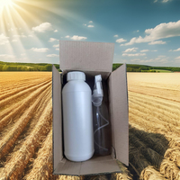 Émulgateur d'huile de Neem 1 litre emballé avec flacon pulvérisateur de 300ml Tasse à mesurer de 15ml dans une boîte kraft avec emballage personnalisé avec nom de marque