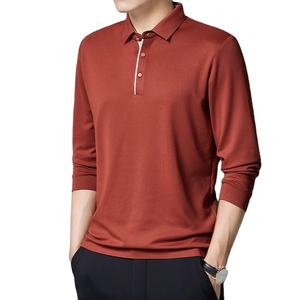 Nueva Camisa Polo de Manga Larga para Hombre, Estilo Casual Elegante, 100% Algodón, Cierre de Botones, Elástica - Product Image 4