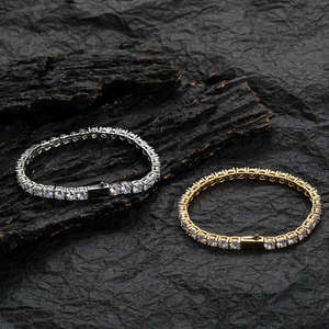 Bracelet Tennis Hip Hop de Luxe à Double Rangée de Diamants Micro-Sertis en Or 18K, Certifié IGI, Unisexe, Tendance pour Soirées - Product Image 2