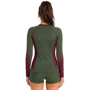 Custom Printed Compression Shirt Long Sleeve <b>Women</b> <b>Rash</b> <b>Guard</b> Wholesale High Quality Premium Feel Outdoor Apparel - Product Image 2