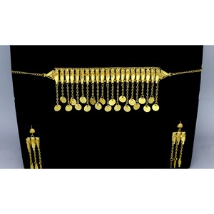 Khanaqi Necklace With Earrings <b>Jewellery</b> <b>Set</b> <b>Gold</b> Plated High Quality Fashion Jewelry Necklace Arabic <b>Jewellery</b> for Women - Product Image 6