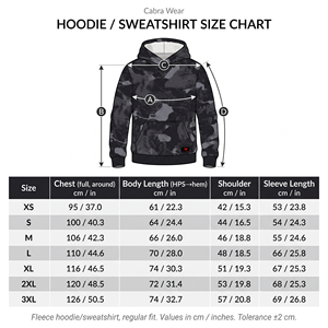 Sudadera con Capucha Extra Grande y Gruesa - 100% Algodón French Terry con Estampado de Camuflaje Otoñal y Serigrafía - Product Image 6