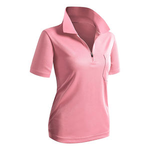 T-shirt de golf pour femme respirant, écologique, à séchage rapide, en coton tricoté, à manches courtes, coupe ajustée, décontracté, pour le sport en plein air - Product Image 1