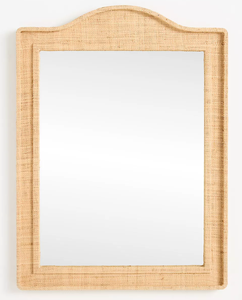 กระจกทรงรีหวายดีไซน์เนอร์ งานแฮนด์เมด เงางาม กระจกตกแต่งผนัง สำหรับตกแต่งภายในบ้านสไตล์โมเดิร์น ห้องนอน ห้องนั่งเล่น - Product Image 2