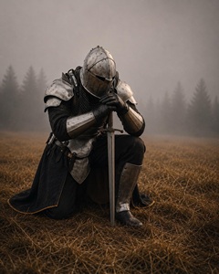 Traje de Armadura de Caballero Barbuta – Armadura Medieval de Acero Hecha a Mano con Casco, Cota de Piel y Hombreras |   Feria Renacentista - Product Image 5