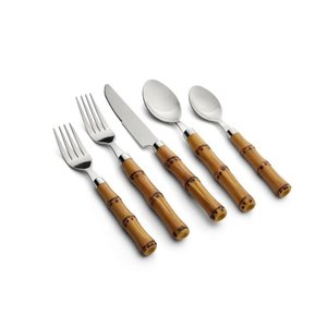 Latest Metal Flatware Set With <b>Black</b> Enamel Handle Copper Plated for Wedding & Hotels Elegant Dinnerware Cutlery Sets - Product Image 2