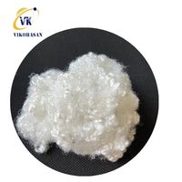 Fibre de polyester en vrac haute densité HCS 3D 15D*64mm de la plus grande taille de l'usine VIKOHASAN, matériau de rembourrage recyclé de haute qualité, certifié OEKO