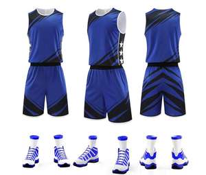 Ensemble d'uniformes de basketball personnalisés, maillot et short sublimés, vêtements de sport respirants et à séchage rapide avec logo, fabricant OEM - Product Image 1