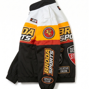 OEM Wholesale Plus Size Summer Winter Breathable Sustainable Quick Dry NASCAR Style <b>Racing</b> <b>Jacket</b> Men Customized Chenille - Product Image 3