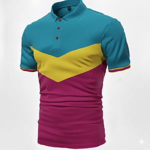 Camisa polo informal ajustada para hombre, de manga corta, de algodón transpirable, a la moda de verano, cómoda para el uso diario - Product Image 5