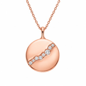 Collier avec pendentif rond en diamant cultivé en laboratoire, design moderne, or 10K 14K 18K, argent 925 935 - Product Image 3