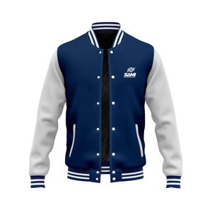 Chaqueta Casual para Hombre, Estilo Letterman, Cuello Alto, Logotipo Frontal, Duradera, Transpirable, Ligera, Ecológica, Servicio OEM - Product Image 1