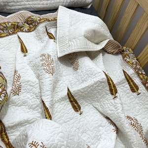 Manta de bebé de algodón 100% de alta calidad hecha a mano ligera con relleno de lana diseño acolchado para ropa de cama acogedora para recién nacidos invierno - Product Image 2
