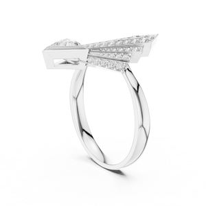 Diamante directo 10K caligrafía árabe anillo islámico mujeres joyería personalizada OEM - Product Image 5