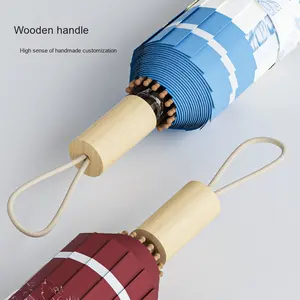 Paraguas de Doble Uso (Sol y Lluvia) con Protección UV del 70%, Estilo Retro, 16 Varillas, en Nuevo Color, Tamaño Grande, Protección Solar - Product Image 1