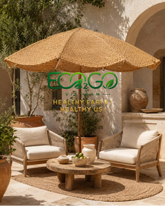 Natural Wood Eco Friendly Outdoor <b>Umbrella</b> Parasol for Hotel Courtyard Beach Resort and Poolside - Product Image 2