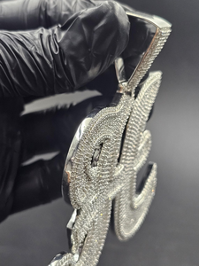 Luxury Moissanite Letter A Pendant <b>Necklace</b> Iced Out Hip Hop Jewelry <b>Silver</b> Statement Charm Gift for Men Women - Product Image 4