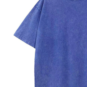 Camiseta Unisex Oversize con Lavado Ácido, Venta al por Mayor, Personalizada, Transpirable, de Algodón Pesado, Estilo Vintage Desgastado, Estampado Boxy, Streetwear - Product Image 4