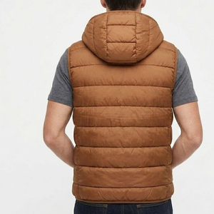Chaleco Acolchado con Capucha para Hombre, Diseño Personalizado OEM, Ligero, Sin Mangas, Chaqueta de Invierno, Venta al Por Mayor, Fabricante - Product Image 3