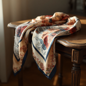 Digital Printed 100% Silk Scarf Soft Luxury Fashion Neck Scarf for Women - Product Image 3