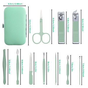 Full Set Stainless Steel Men Women Grooming <b>Kit</b> Professional Nail <b>Manicure</b> <b>Kit</b> Pedicure Set for Home and Travel - Product Image 2