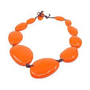 MOON RISE CRAFT Collier de perles en résine marbrée verte de qualité supérieure, plaqué argent, bijou classique et élégant - Product Image 3